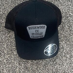 NWT’s Very Rare Caddyshack Travis Mathew Black Mesh Trucker Hat with Bushwood